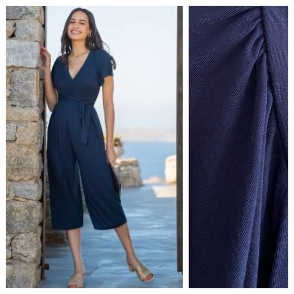 Seraphine Pants - Seraphine Navy Blue Nursing Maternity Dion Jumpsuit